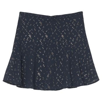 Girls Navy Blue Chiffon Skirt