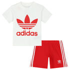 White & Red Logo Shorts Set, 2, hi-res