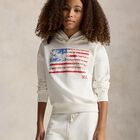 هودي بغطاء رأس بالشعار باللون الأبيض, 1, hi-res