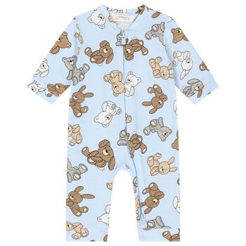 Baby Boys Blue Teddy Bear Romper