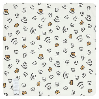 Ivory Teddy Bear Logo Baby Blanket