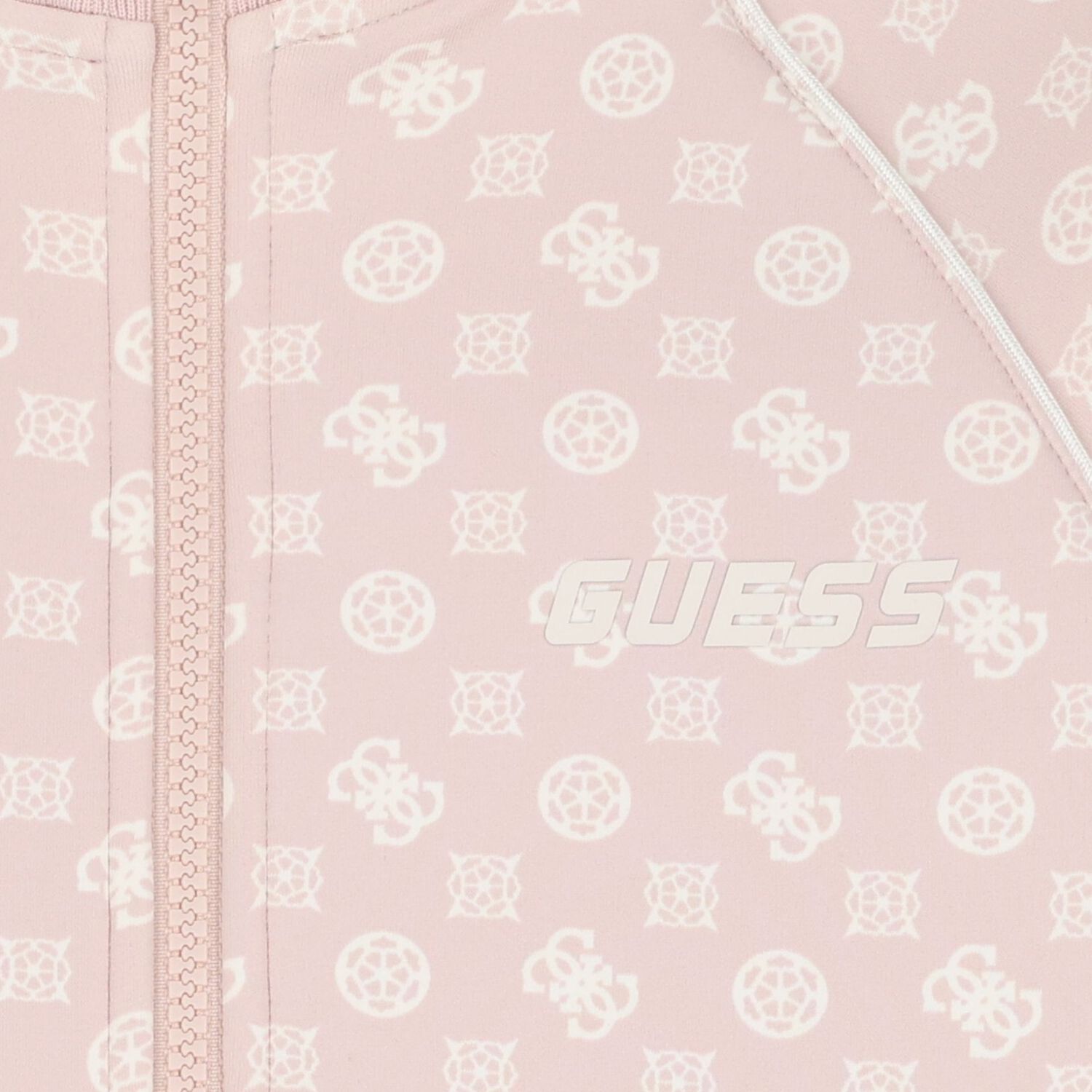 بلوزة وردية بسحاب وشعار للبنات, 1, hi-res image number null