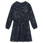 Girls Navy Blue Embellished Dress, 1, hi-res