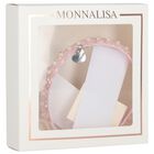 Girls Pink Logo Pearl Headband, 2, hi-res