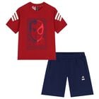 Boys Red & Navy Blue Marvel Shorts Set, 1, hi-res