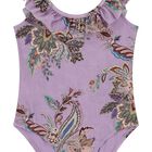 ملابس سباحة زهرية أرجوانية للبنات, 1, hi-res