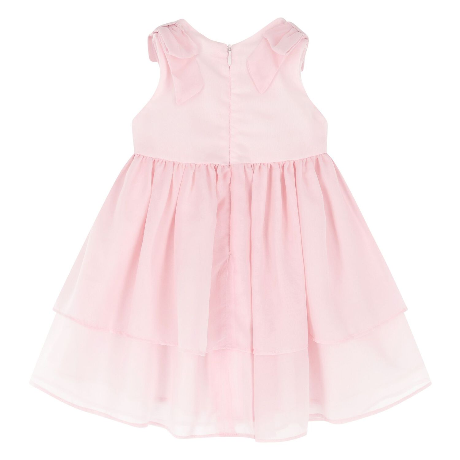 Younger Girls Pink Chiffon Dress, 1, hi-res image number null