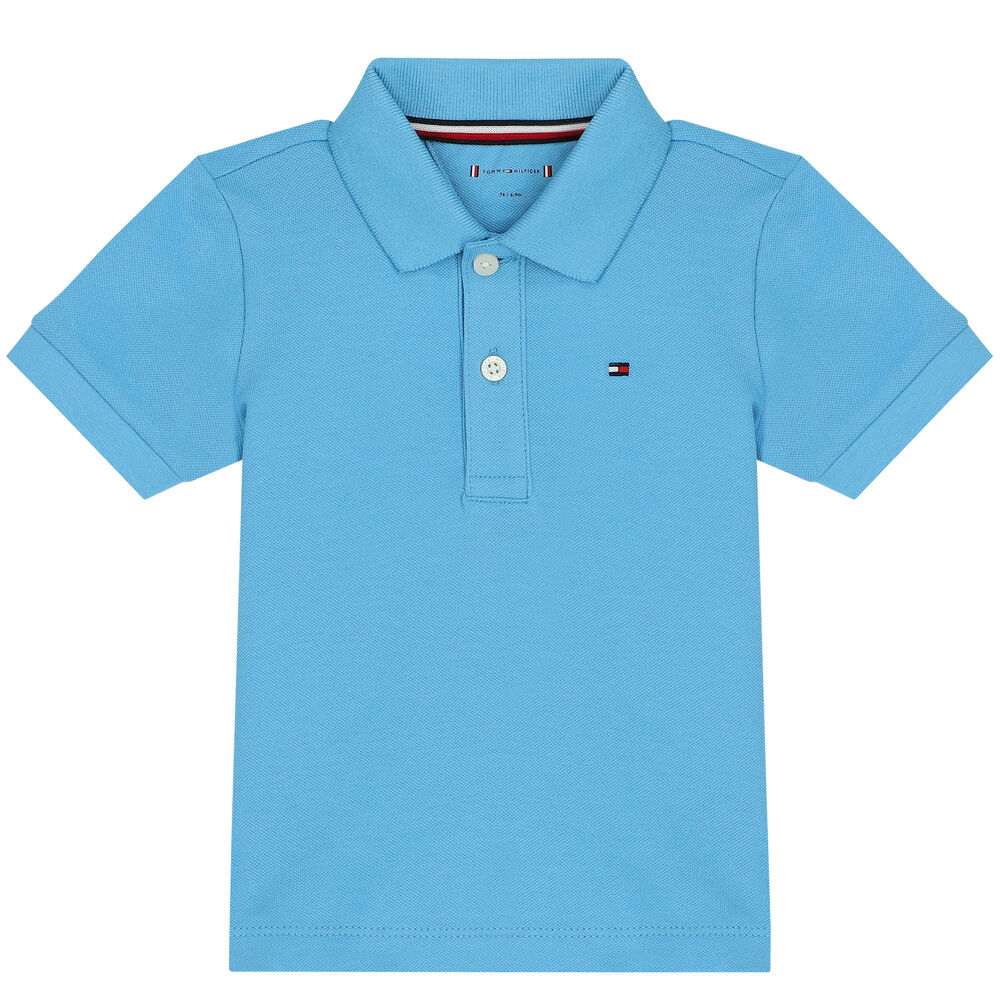 Tommy Hilfiger Baby Boys Blue Logo Polo Shirt