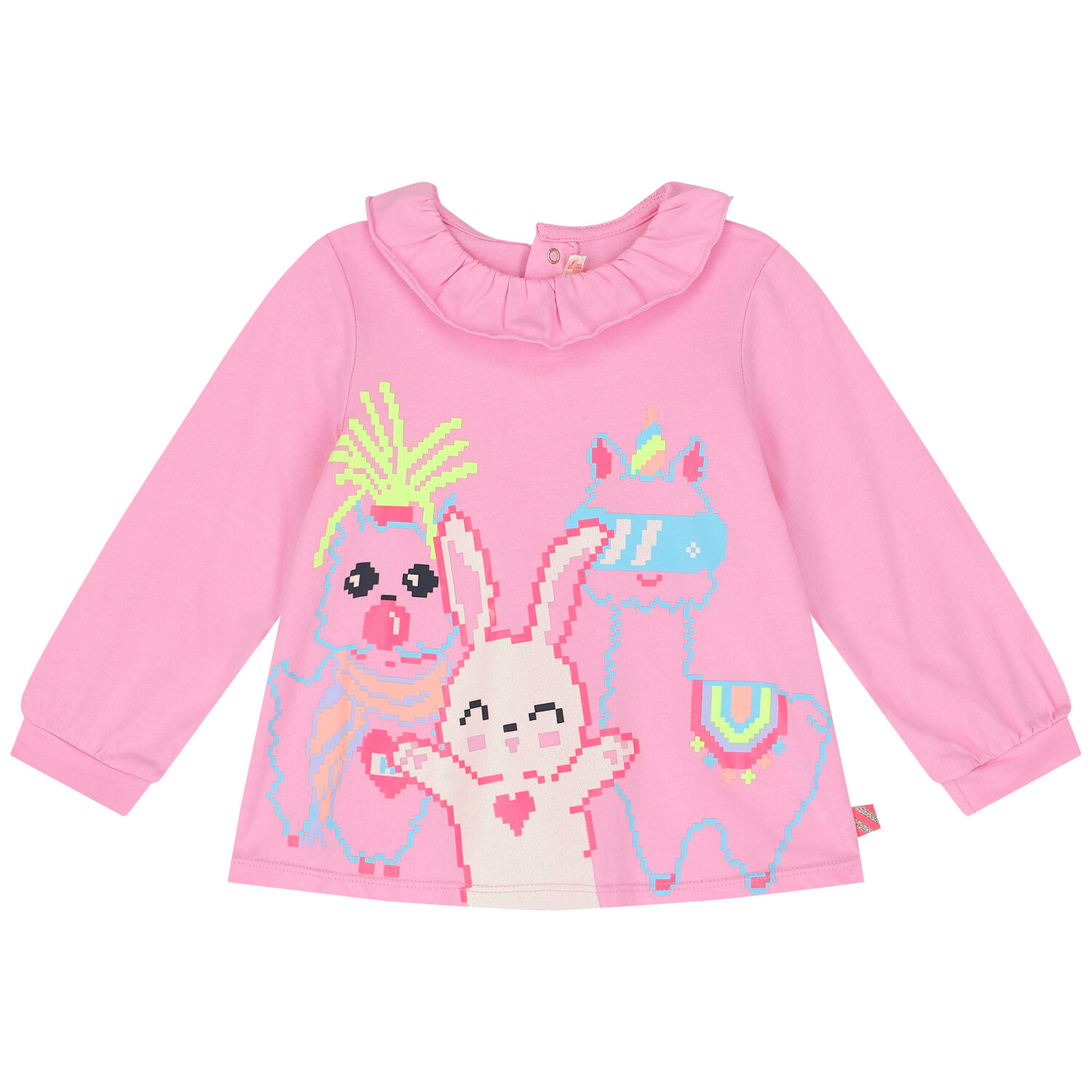 Younger Girls Pink Pixel Character Top, 1, hi-res image number null