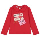 Girls Red Logo Envelope Skirt Set, 1, hi-res