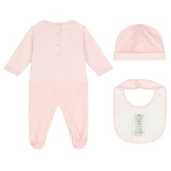 Girls Pink Logo Baby Gift Set