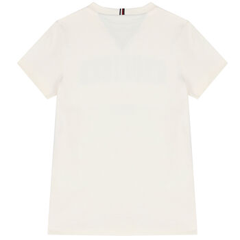 Boys Ivory Logo Cotton T-Shirt