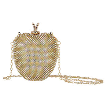 Girls Gold Embellished Satin Bag 