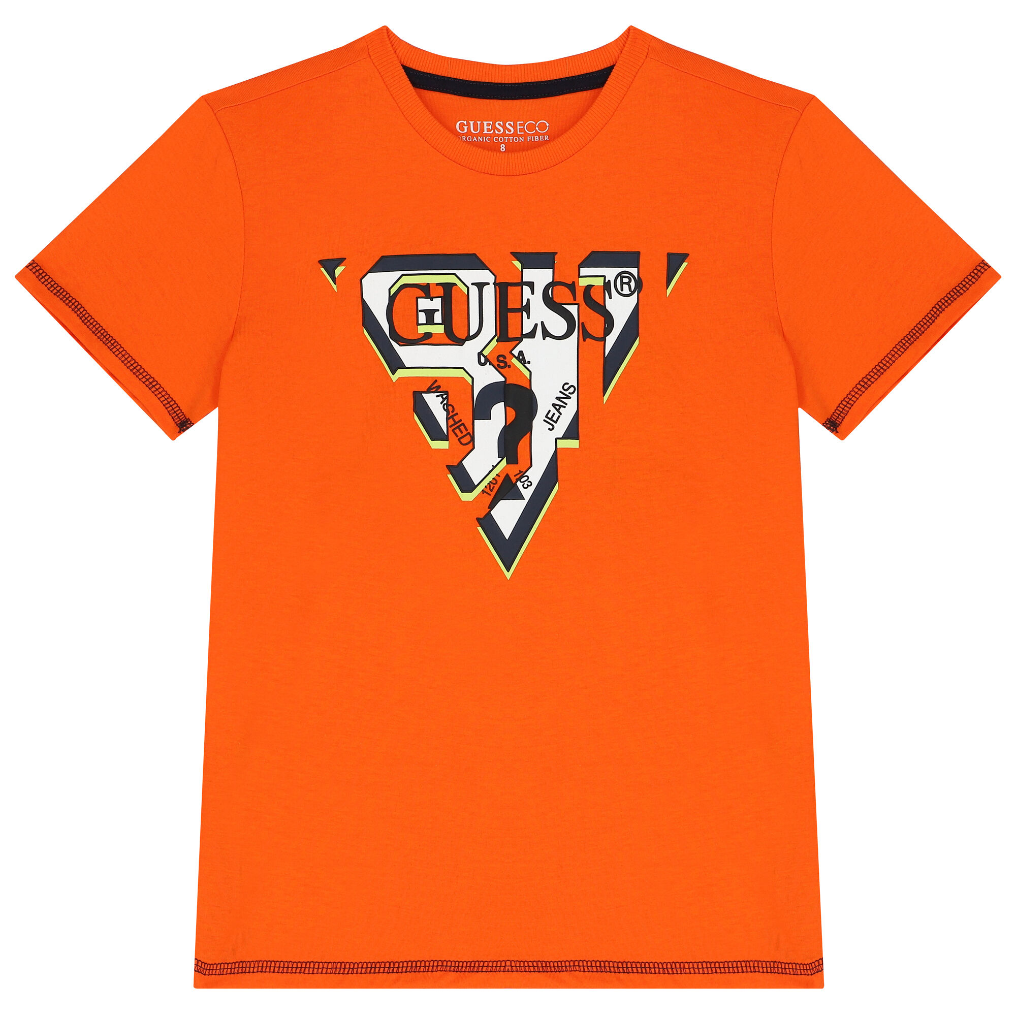 Orange guess shirt on sale