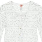 Girls White Lace Tunic, 1, hi-res
