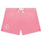 Girls Pink Logo Shorts, 1, hi-res
