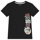 Boys Black Logo T-Shirt, 1, hi-res