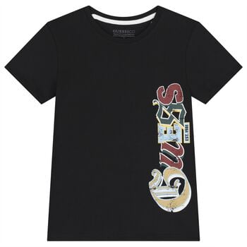 Boys Black Logo T-Shirt