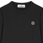 Boys Black Logo Long Sleeve Top, 2, hi-res