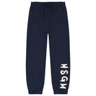 Navy Blue Logo Joggers, 3, hi-res