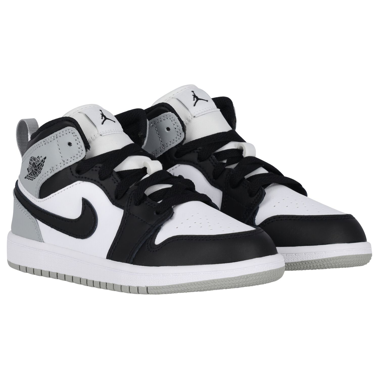 Nike Kids Black, Grey White Air Jordan Mid Trainers Junior