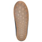 Boys Navy Blue Suede Leather Moccasins , 2, hi-res