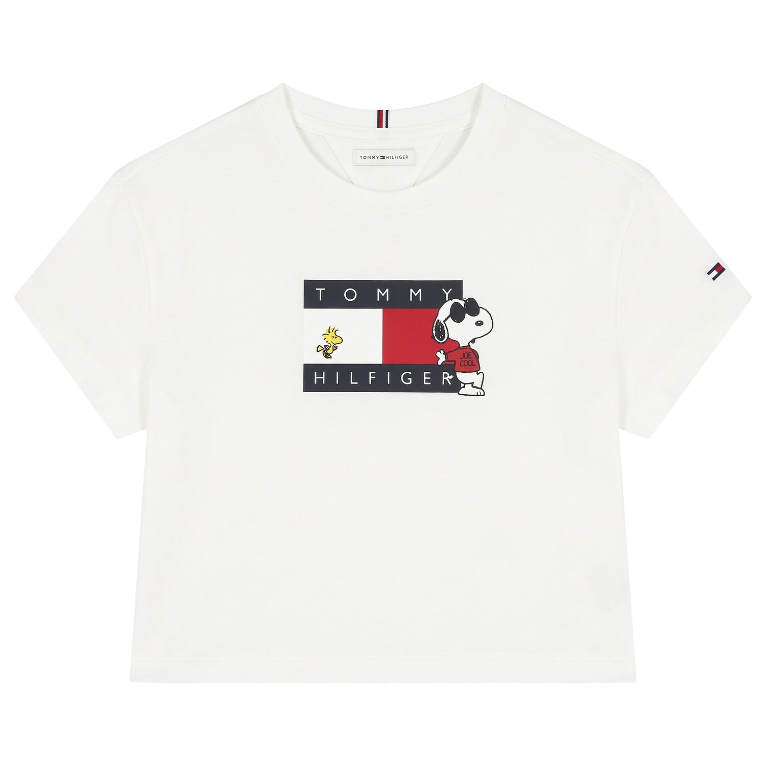 Girls White Snoopy Logo T-Shirt, 3, hi-res