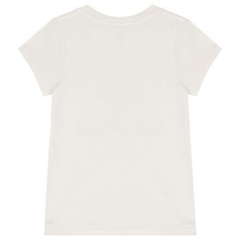 Girls White Polo Bear T-Shirt