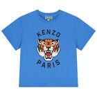 Blue Tiger Logo T-Shirt, 4, hi-res