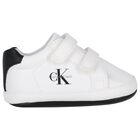 White Logo Baby Pre Walker Shoes, 1, hi-res