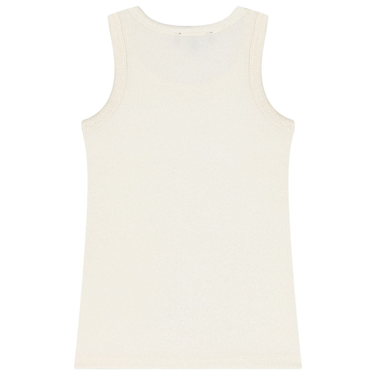 Girls Beige Logo Sleeveless Top, 1, hi-res image number null