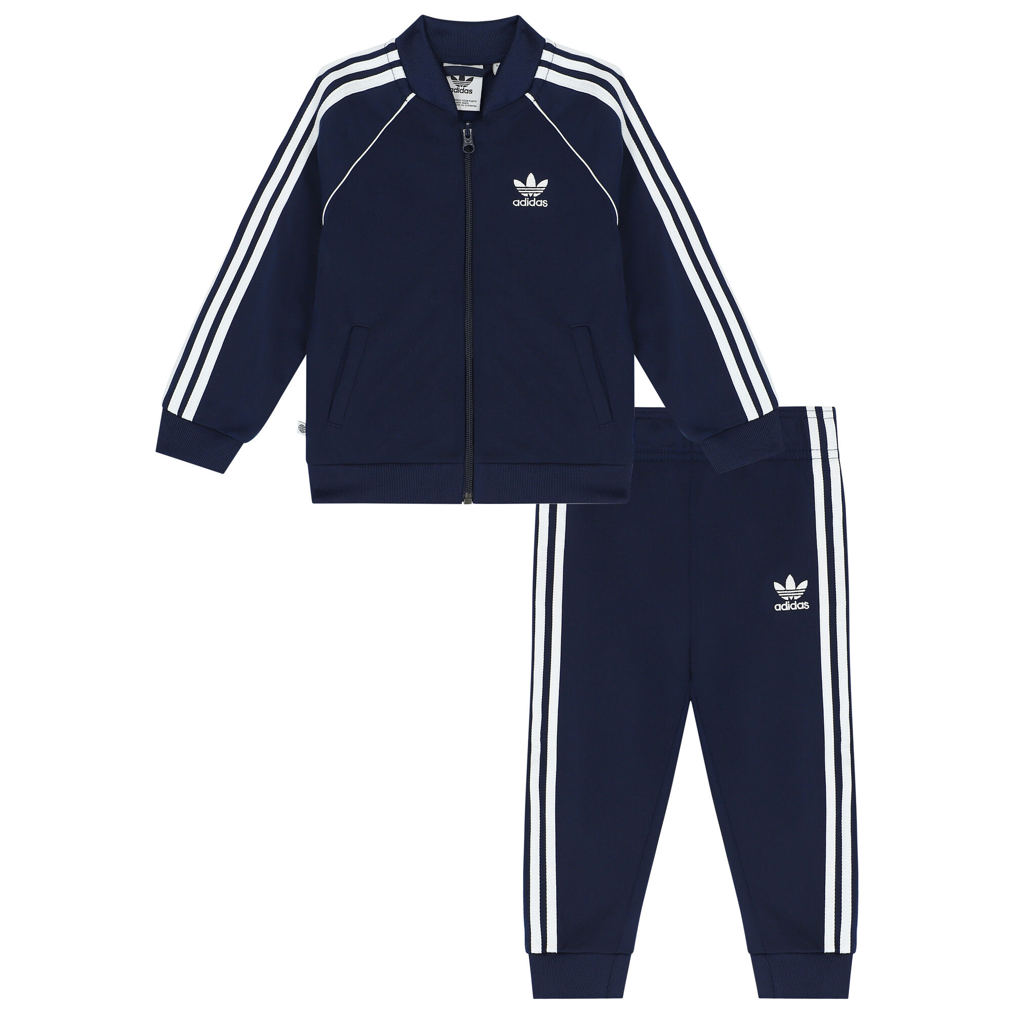 Black blue adidas hotsell tracksuit