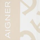 بطانية بالشعار باللون الأبيض والبيج, 1, hi-res