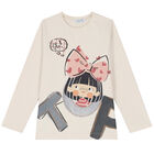 Girls White, Pink & Grey Leggings Set, 2, hi-res