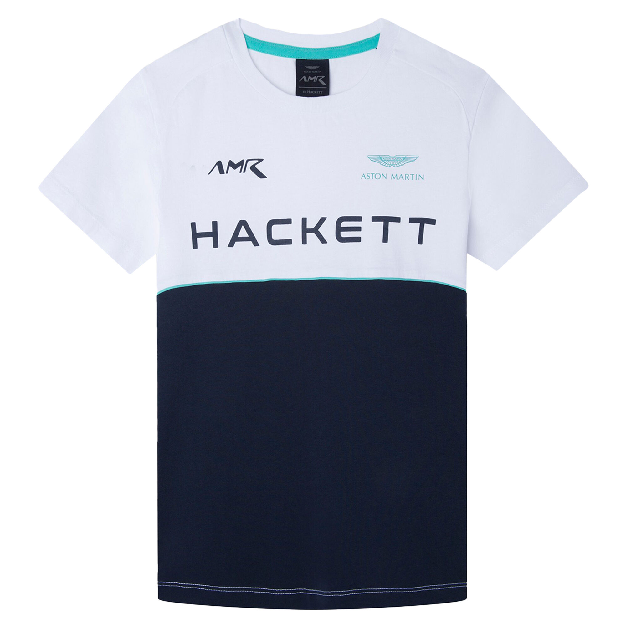 Hackett London Boys White Navy Logo T Shirt Junior Couture USA