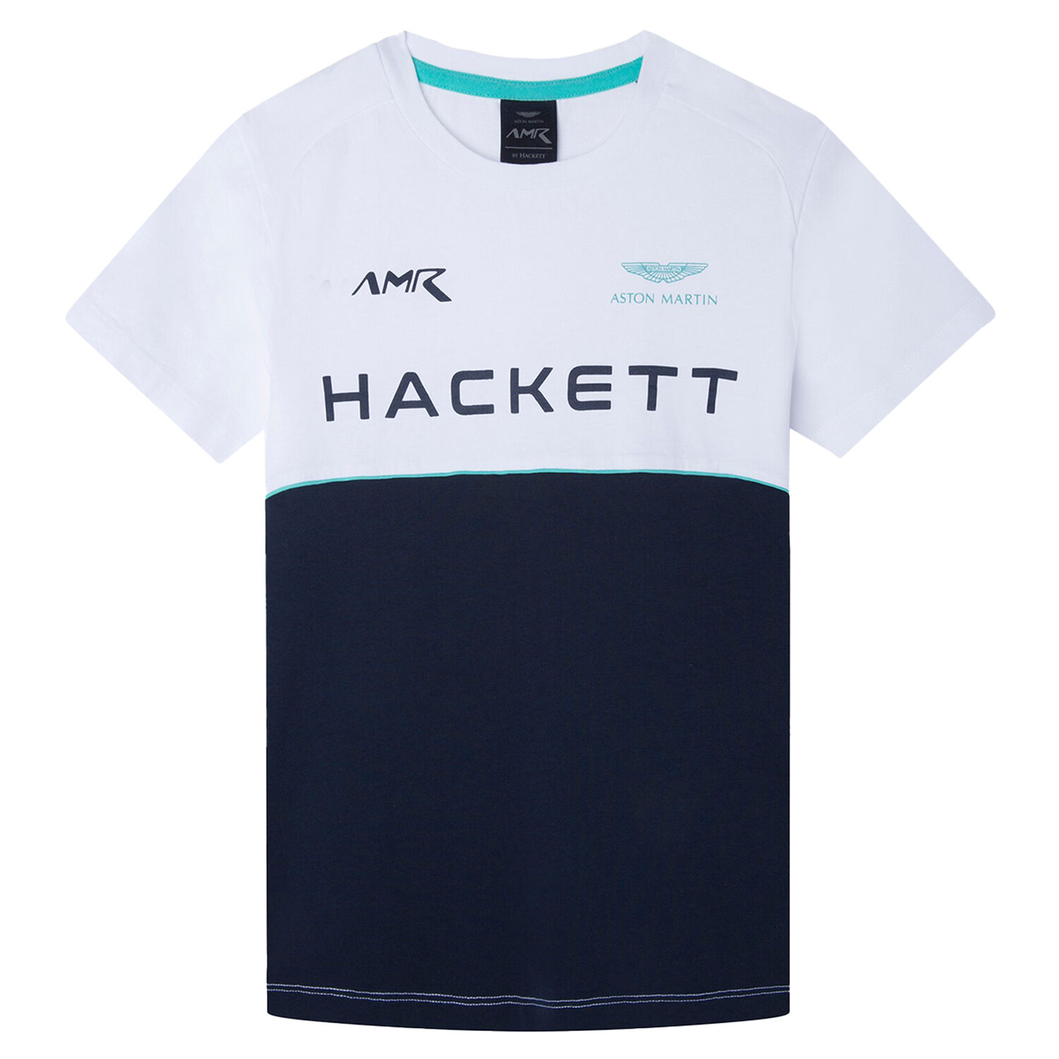 Hackett London Boys White Navy Logo T-Shirt Junior Couture