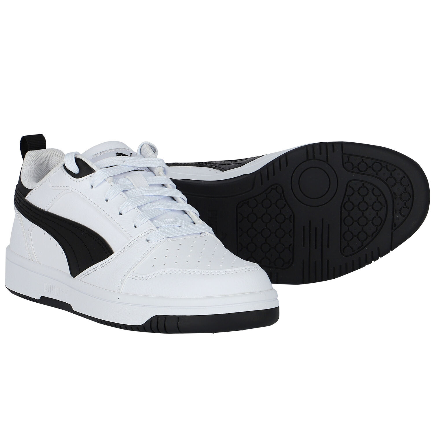 Boys White Rebound Trainers, 1, hi-res