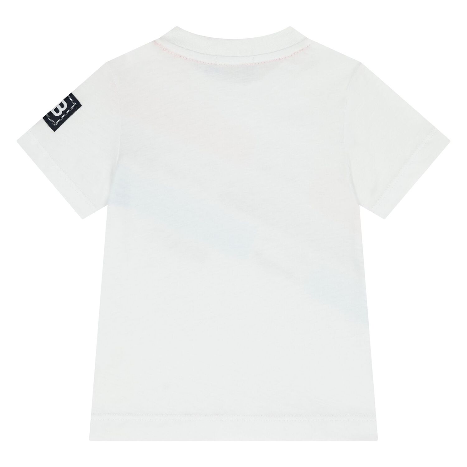 Younger Boys White Logo T-Shirt, 1, hi-res