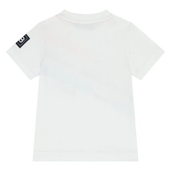Younger Boys White Logo T-Shirt
