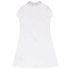Girls White Embellished Dress, 1, hi-res