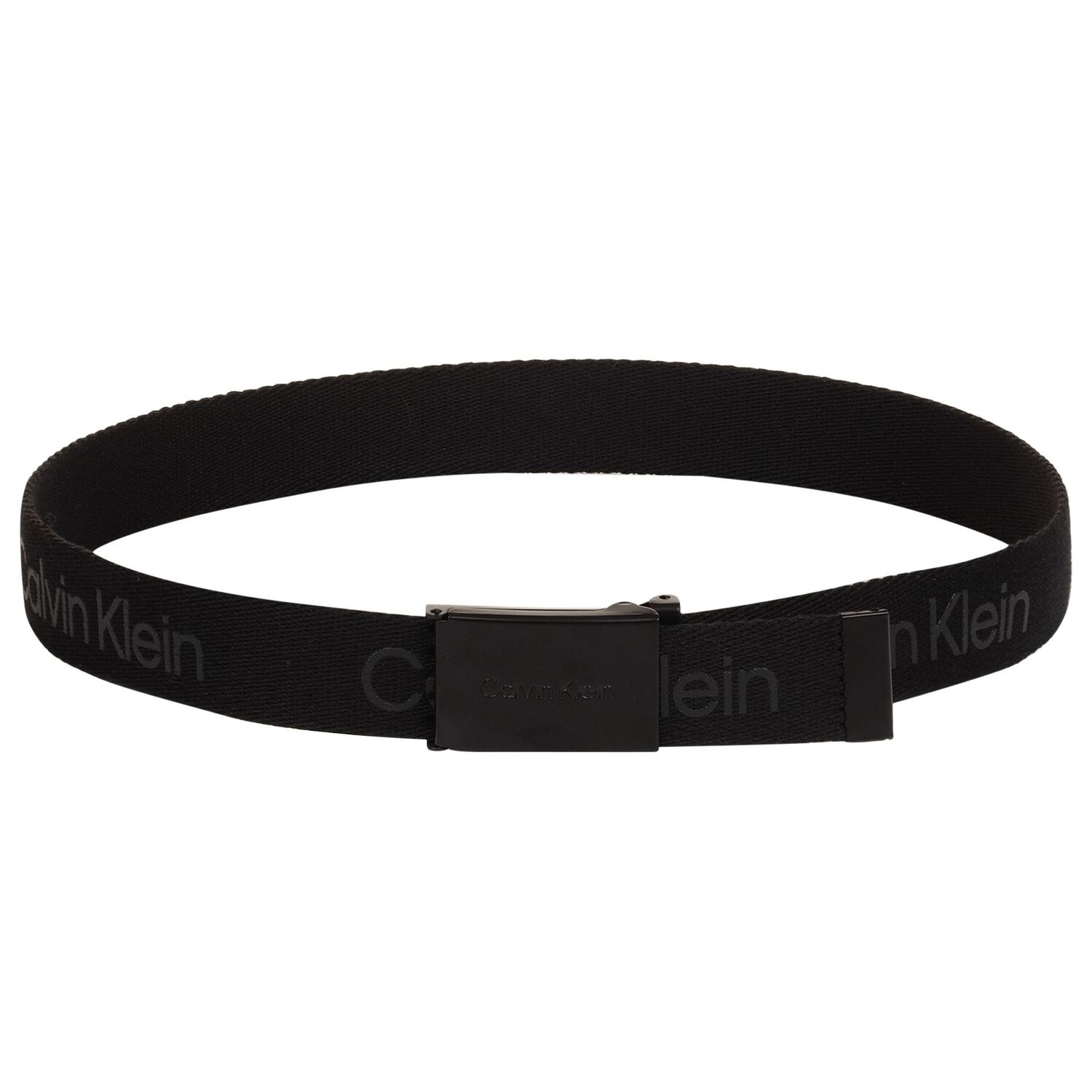 Boys Black Logo Belt, 1, hi-res
