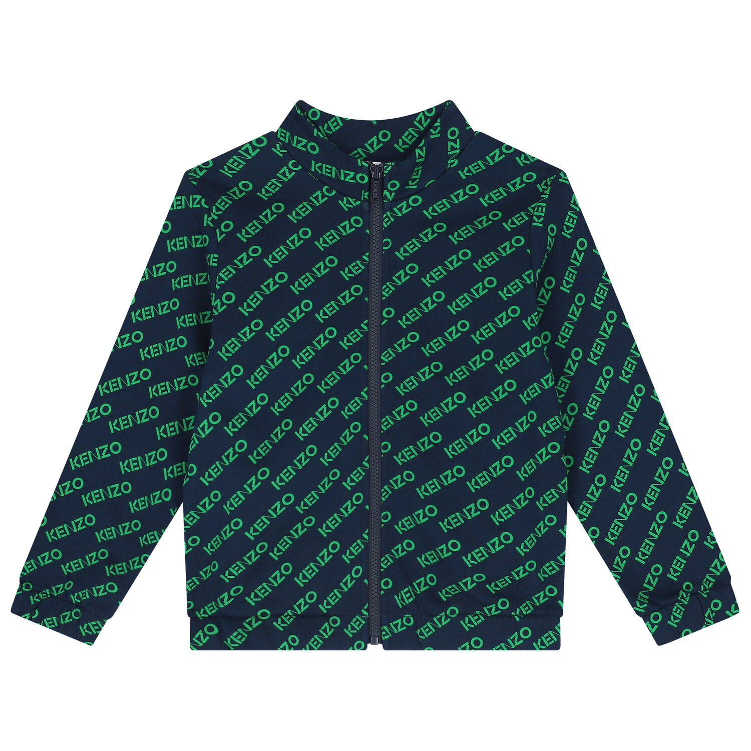 توب بالشعار بسحاب باللون الكحلي للأولاد, 1, hi-res