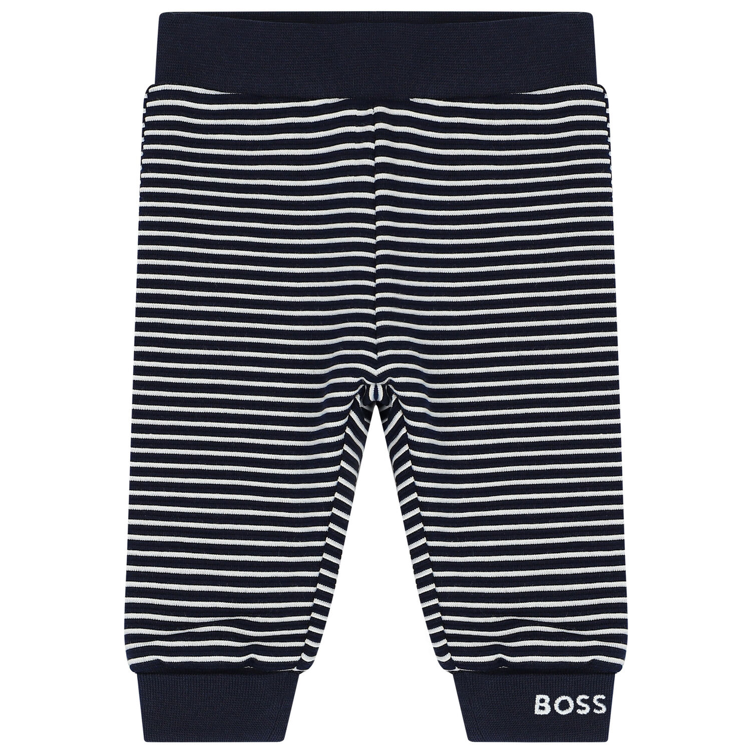 Baby Boys Navy Blue Logo Trousers Set, 1, hi-res