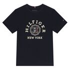 Boys Navy Blue Logo T-Shirt, 1, hi-res