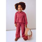 Girls Pink Trousers Set, 1, hi-res
