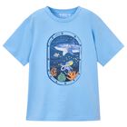 Boys Blue Underwater Window T-Shirt, 2, hi-res