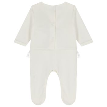 Baby Girls Ivory Bunnies Babygrow