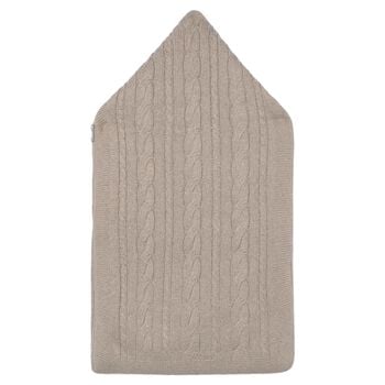 Grey & Ivory Cable Knit Baby Nest