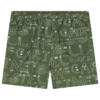 Boys Green Logo Swim Shorts