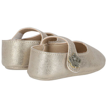 Baby Girls Gold Pre Walker Shoes